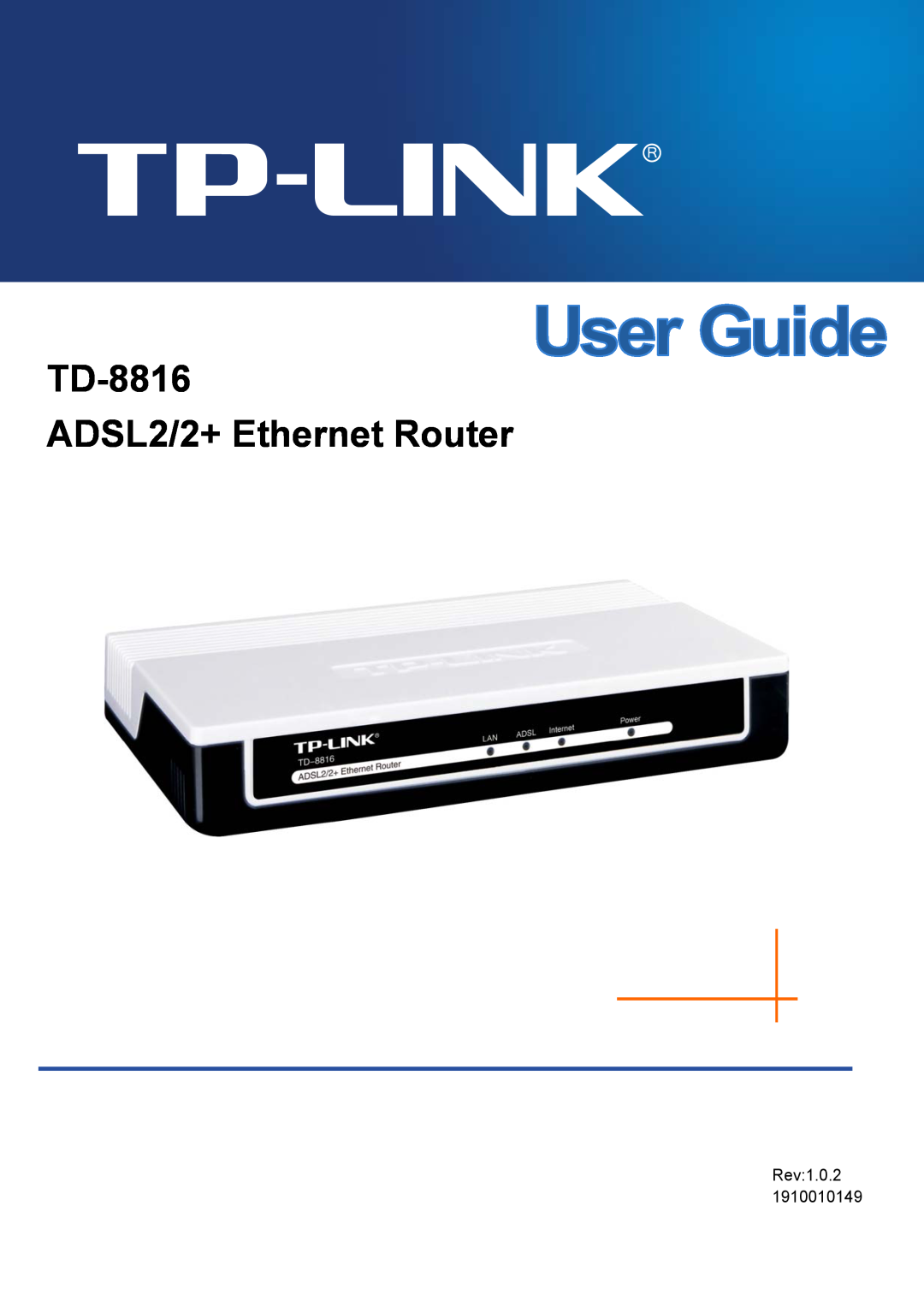 TP-Link manual TD-8816 ADSL2+ Modem Router, Rev2.0.0 1910010536 