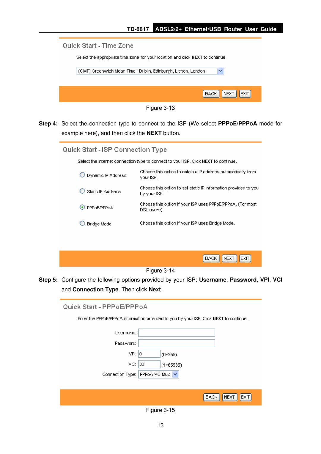 TP-Link TD-8817 manual ADSL2/2+ Ethernet/USB Router User Guide 