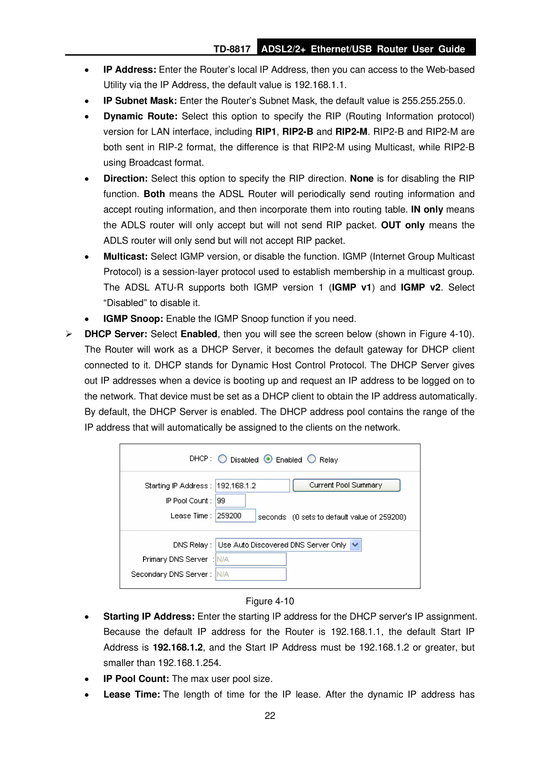 TP-Link TD-8817 manual ADSL2/2+ Ethernet/USB Router User Guide 