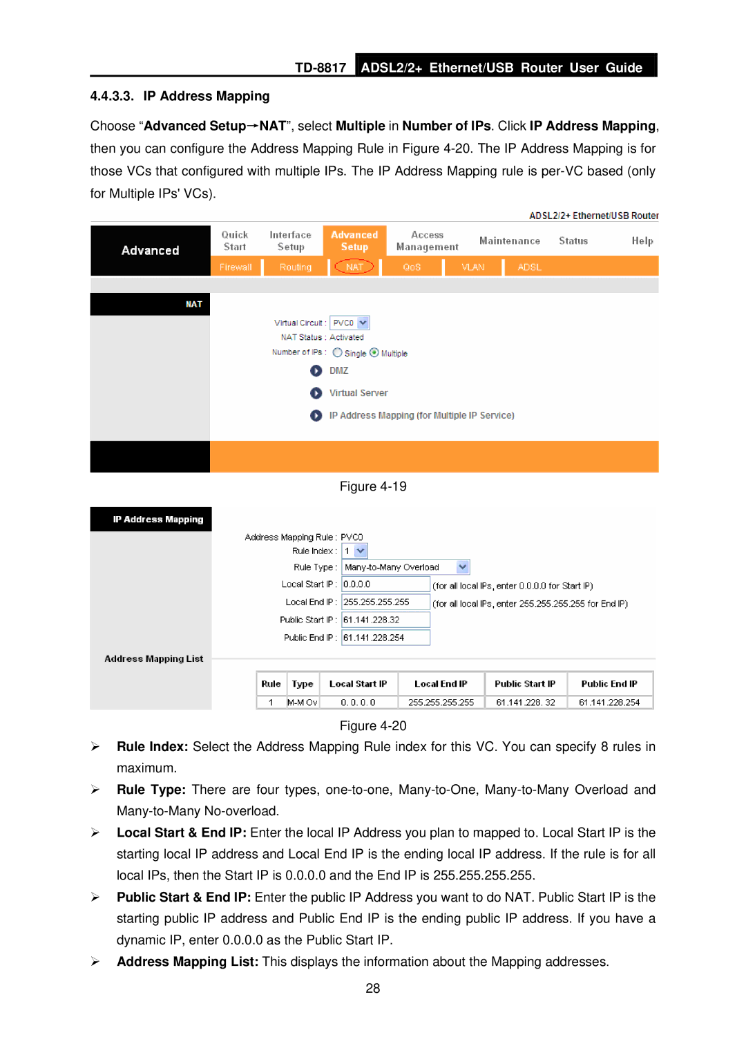 TP-Link TD-8817 manual ADSL2/2+ Ethernet/USB Router User Guide 