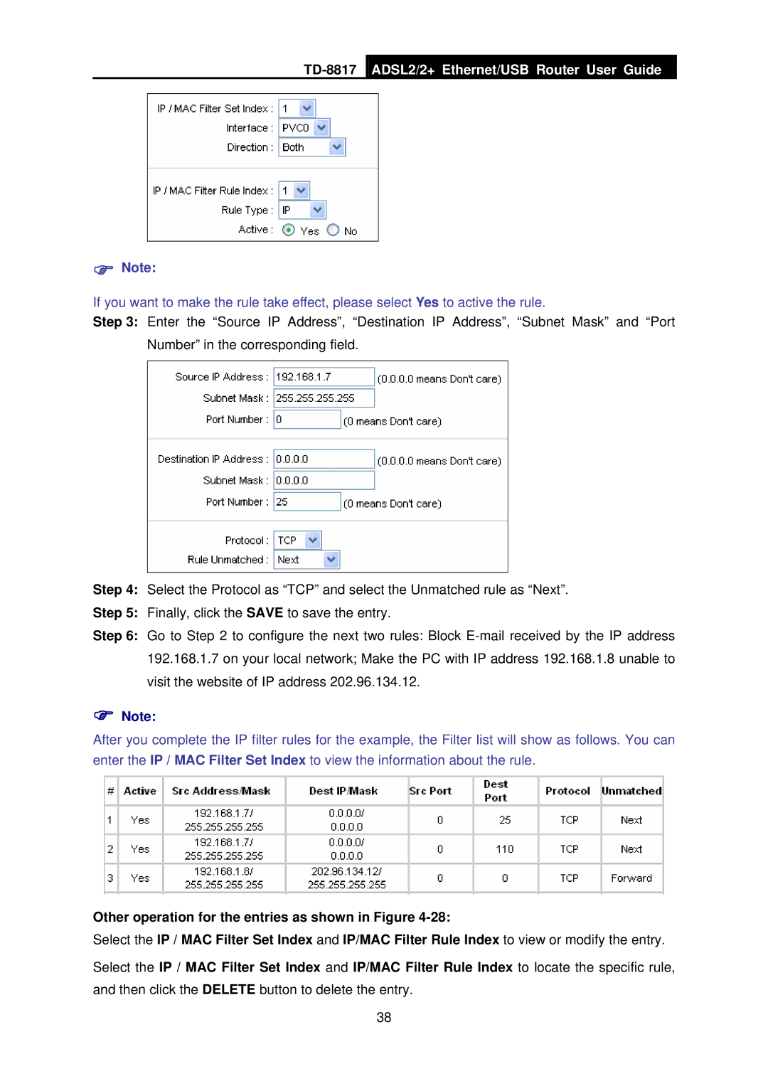 TP-Link TD-8817 manual ADSL2/2+ Ethernet/USB Router User Guide 