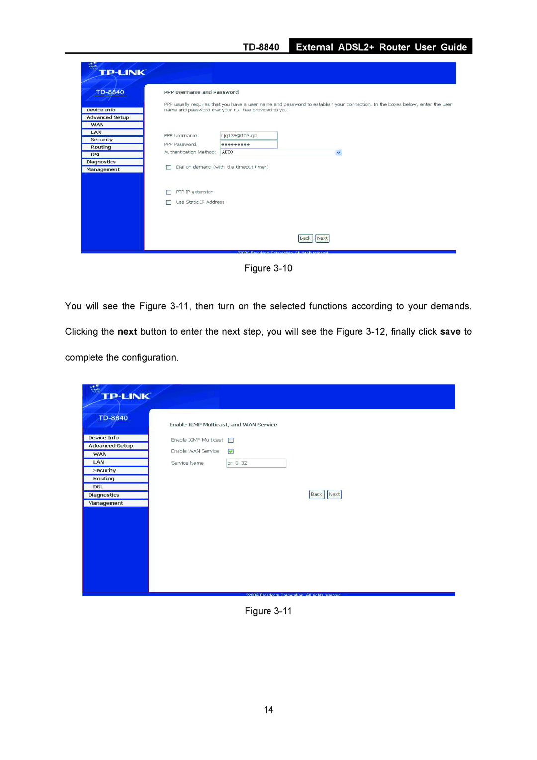 TP-Link TD-8840 manual External ADSL2+ Router User Guide 