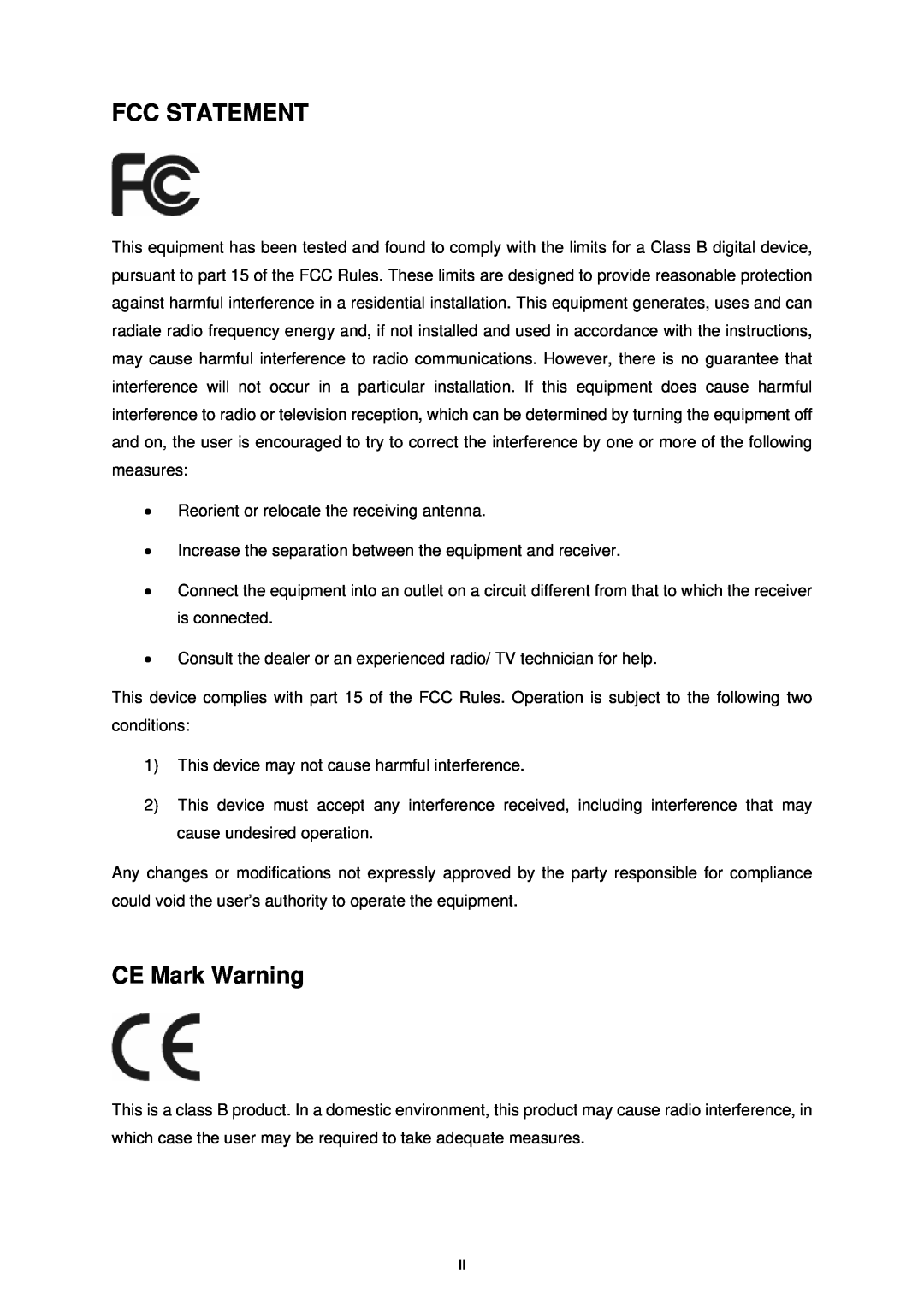 TP-Link TD-8840 manual Fcc Statement, CE Mark Warning 