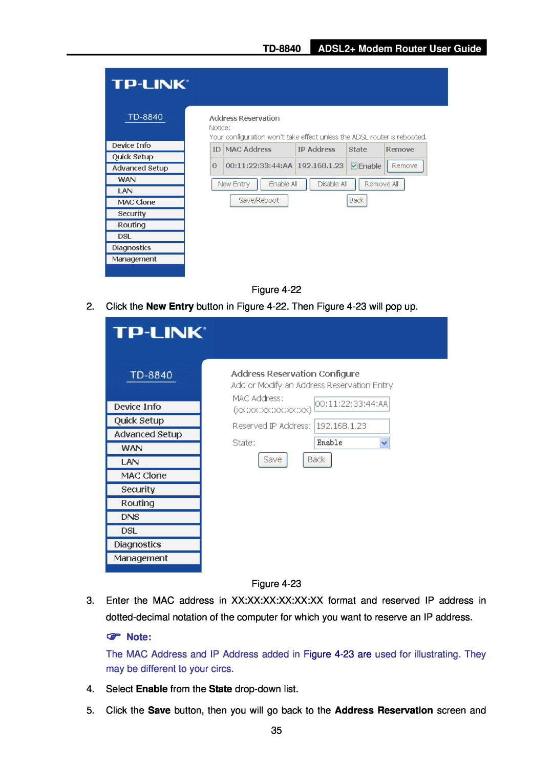 TP-Link TD-8840 manual ADSL2+ Modem Router User Guide 