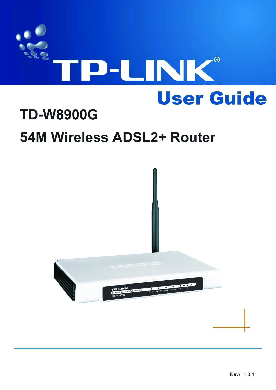 TP-Link TD-W8900G manual Rev：1.0.1 