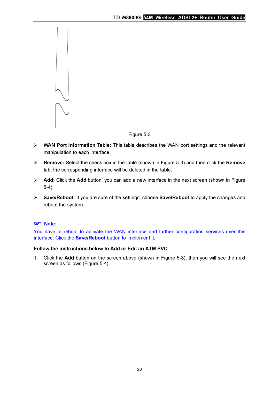 TP-Link TD-W8900G manual Follow the instructions below to Add or Edit an ATM PVC 