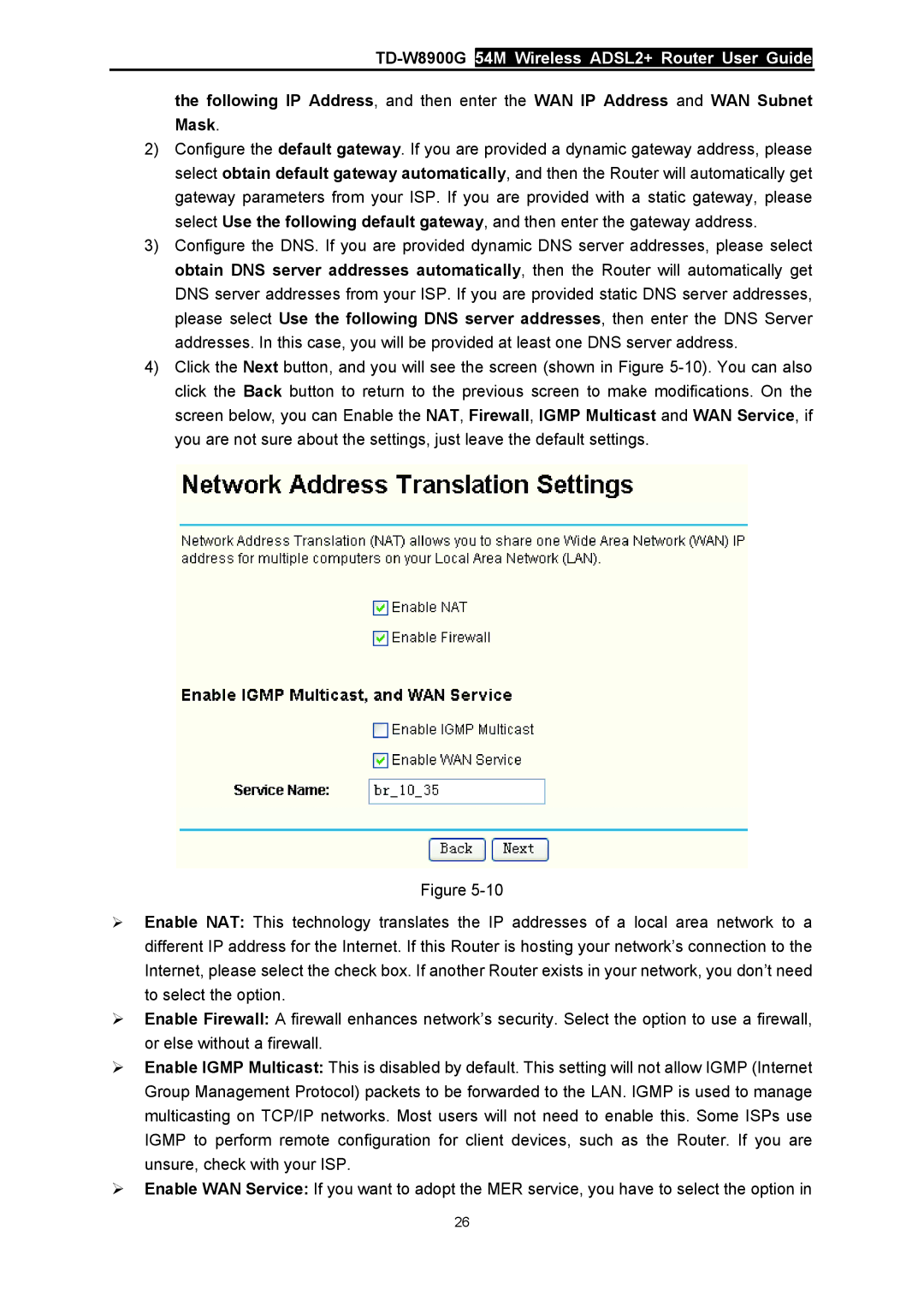 TP-Link manual TD-W8900G54M Wireless ADSL2+ Router User Guide 