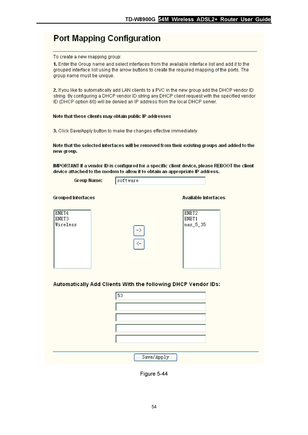 TP-Link manual TD-W8900G54M Wireless ADSL2+ Router User Guide 