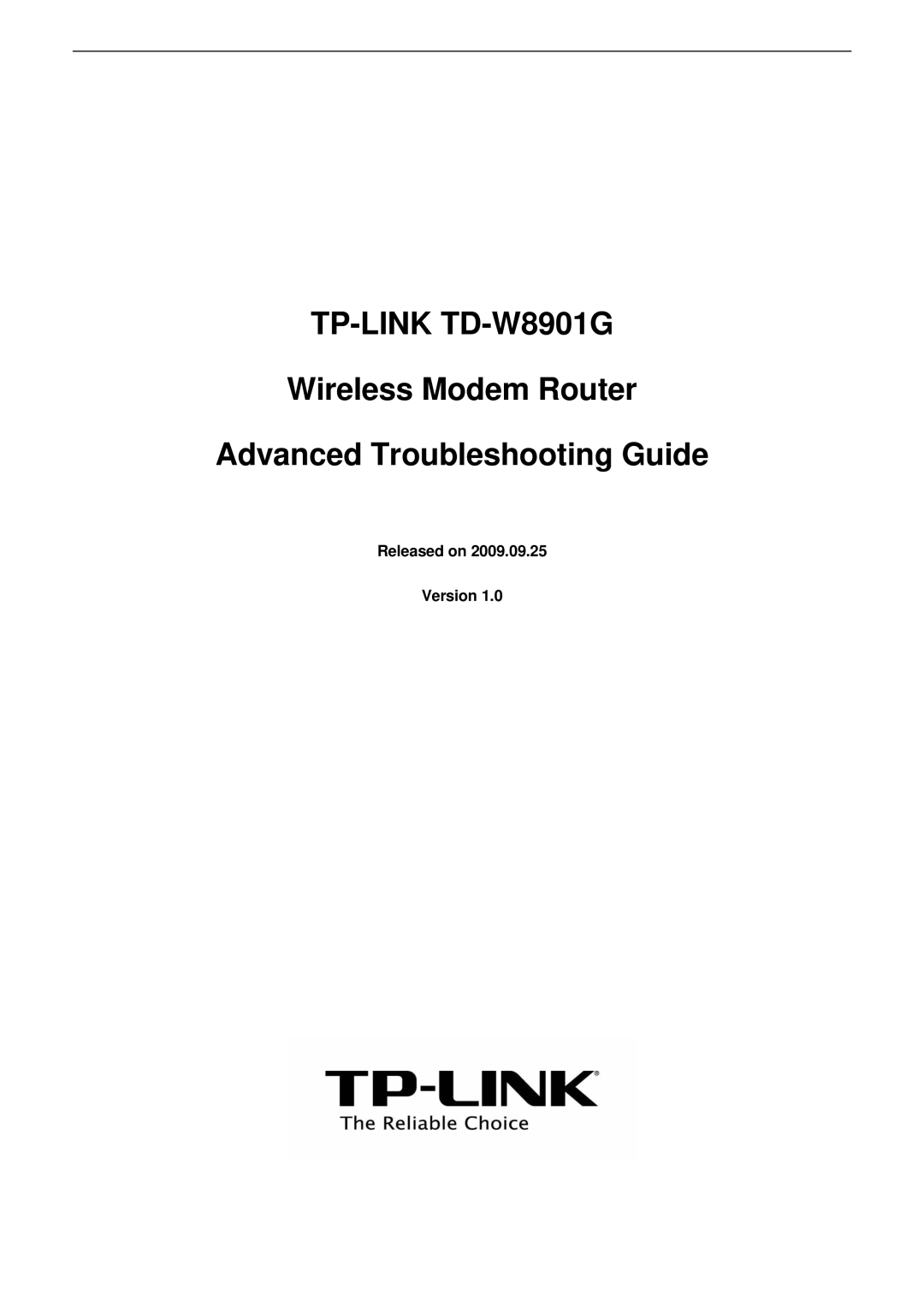 TP-Link manual TP-LINK TD-W8901G 