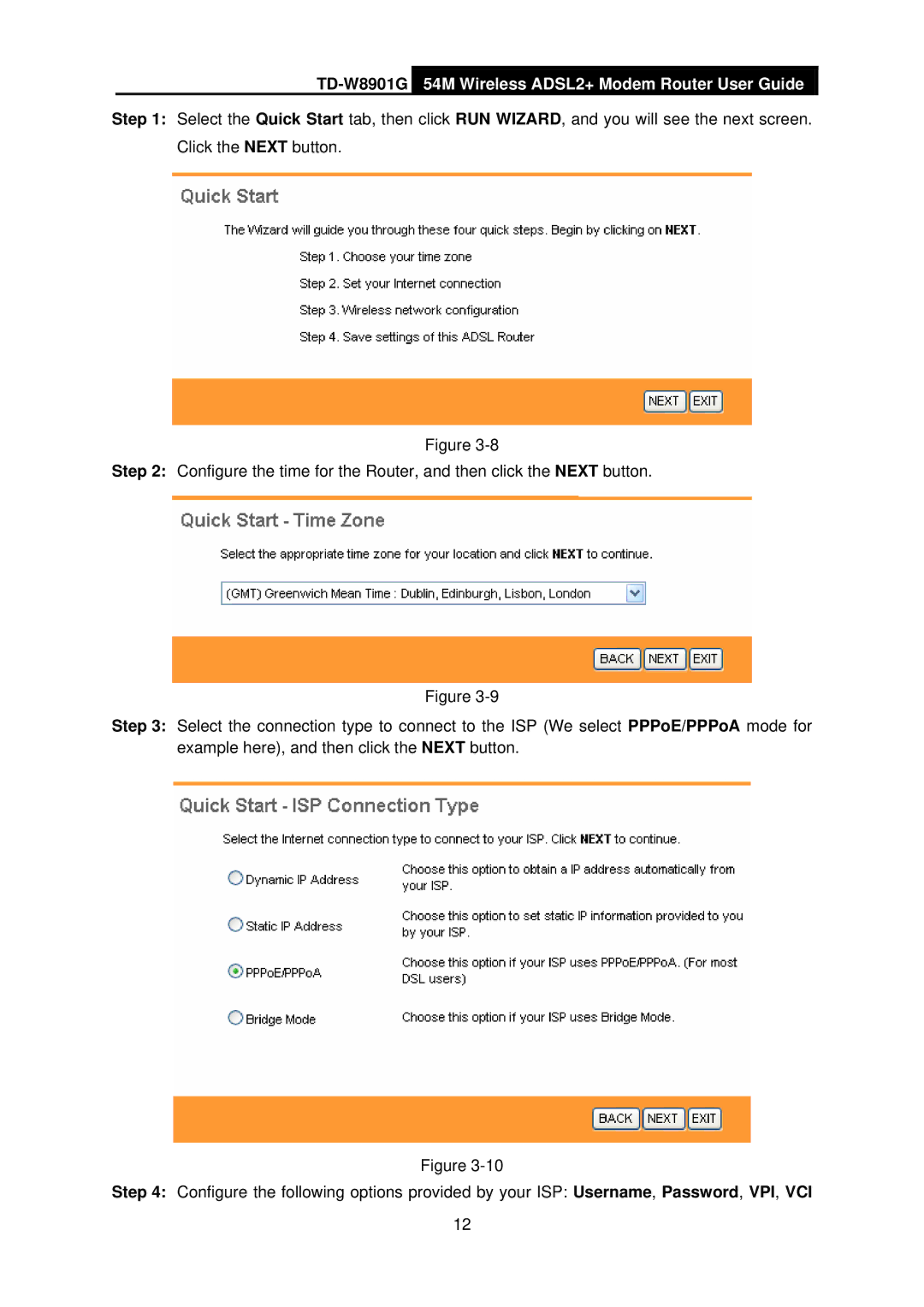 TP-Link manual TD-W8901G54M Wireless ADSL2+ Modem Router User Guide 