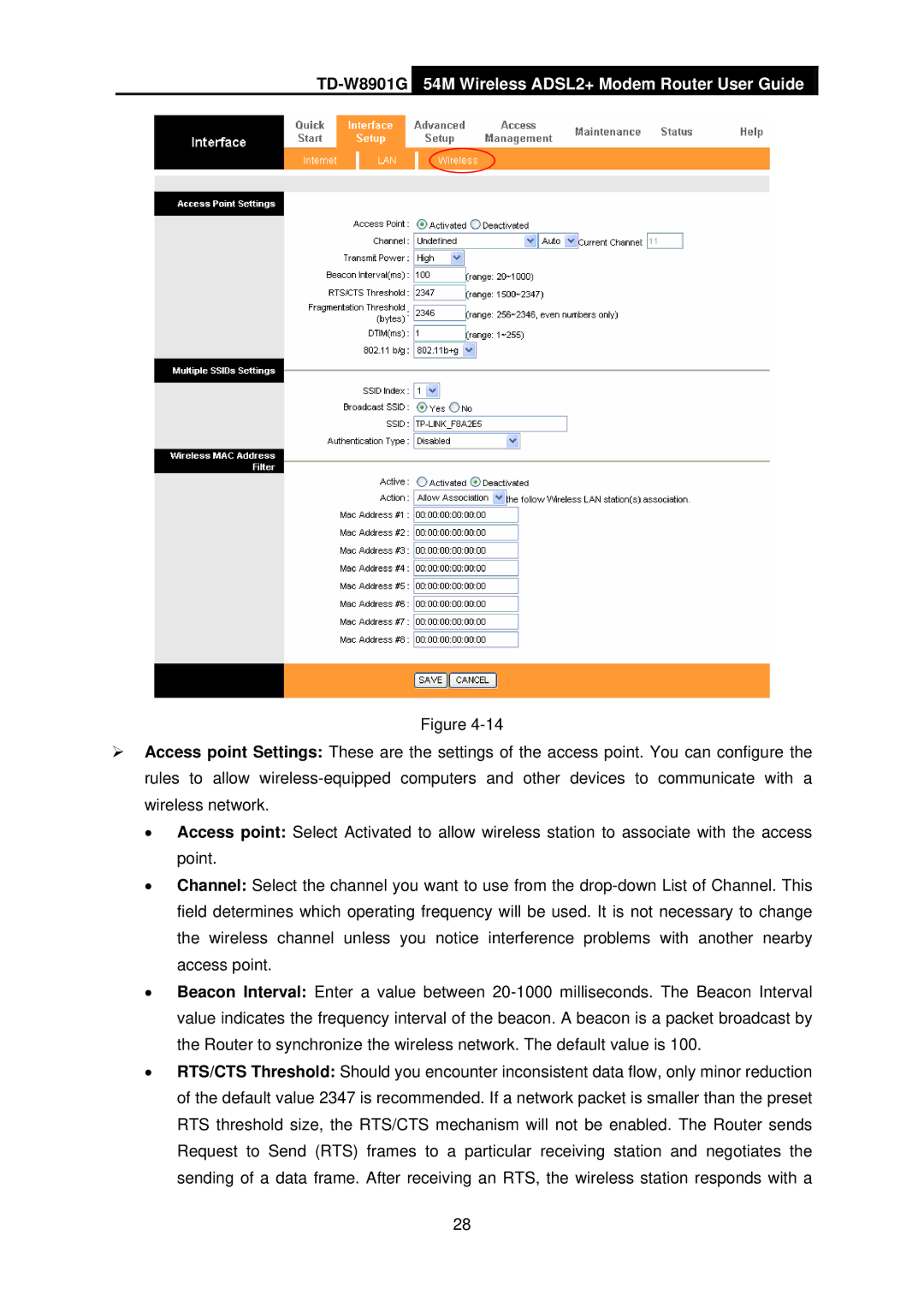 TP-Link TD-W8901G manual 54M Wireless ADSL2+ Modem Router User Guide 