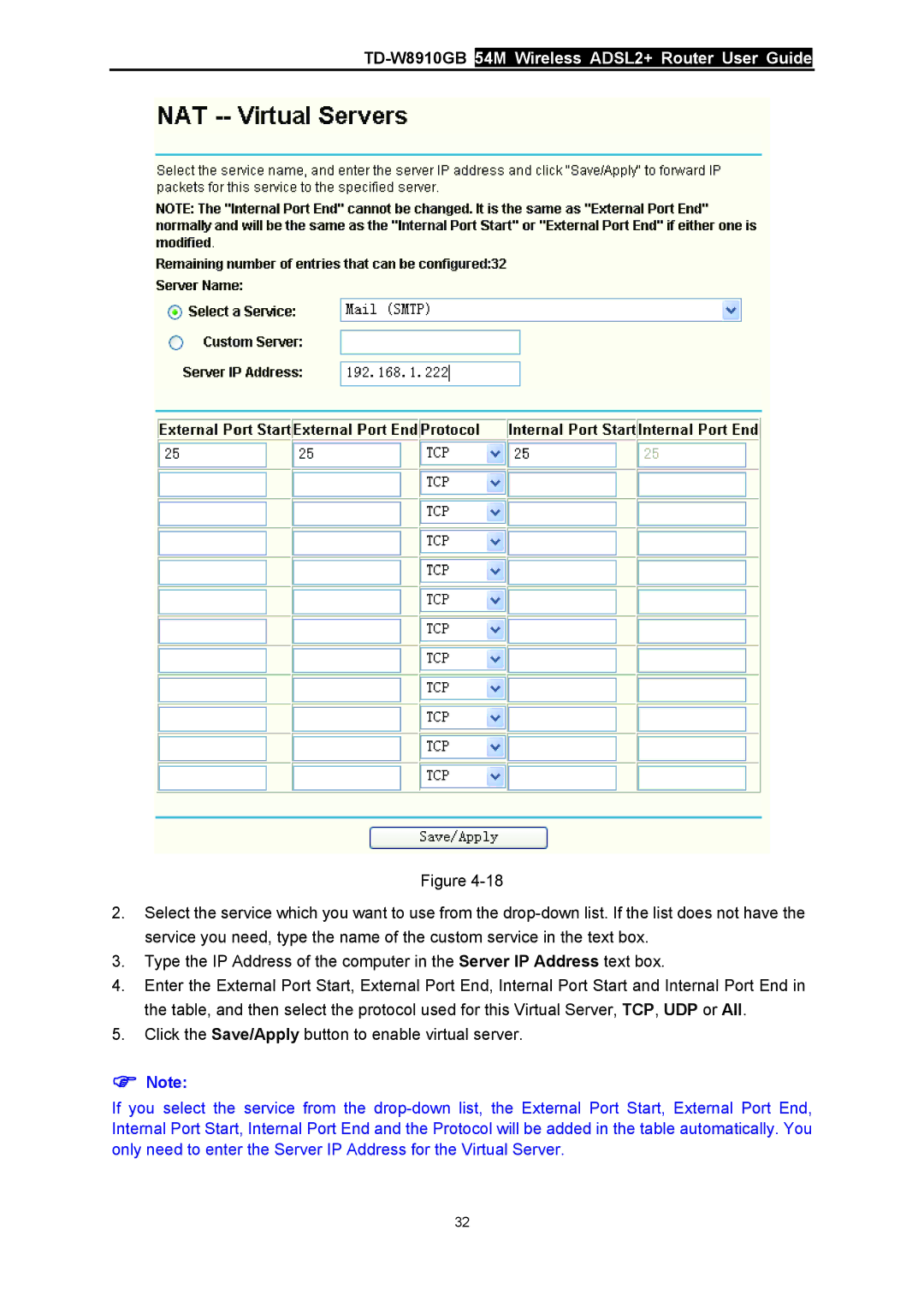 TP-Link manual TD-W8910GB54M Wireless ADSL2+ Router User Guide 