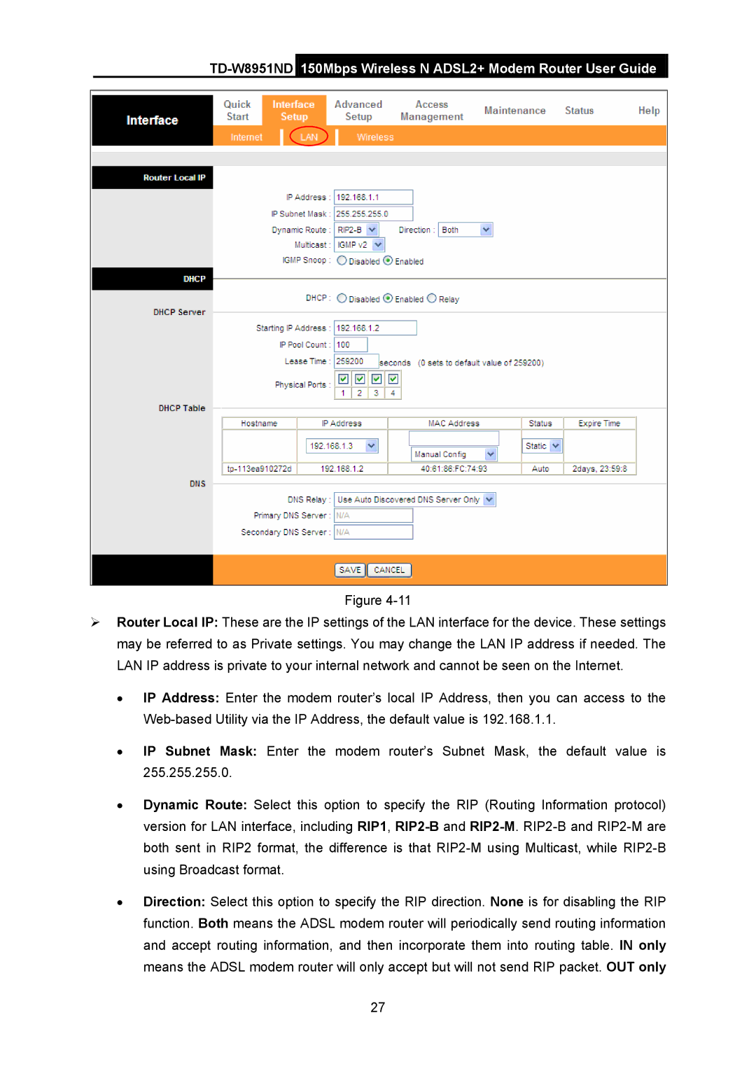 TP-Link td-w8951nd manual TD-W8951ND150Mbps Wireless N ADSL2+ Modem Router User Guide 