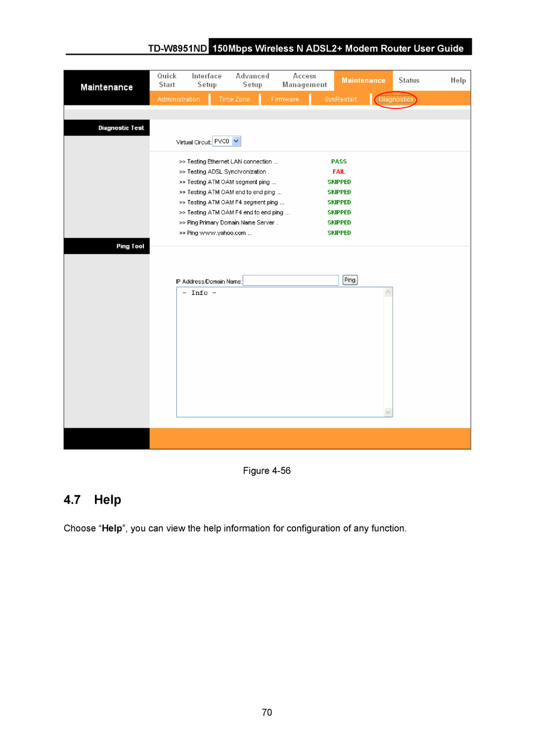 TP-Link td-w8951nd manual Help 