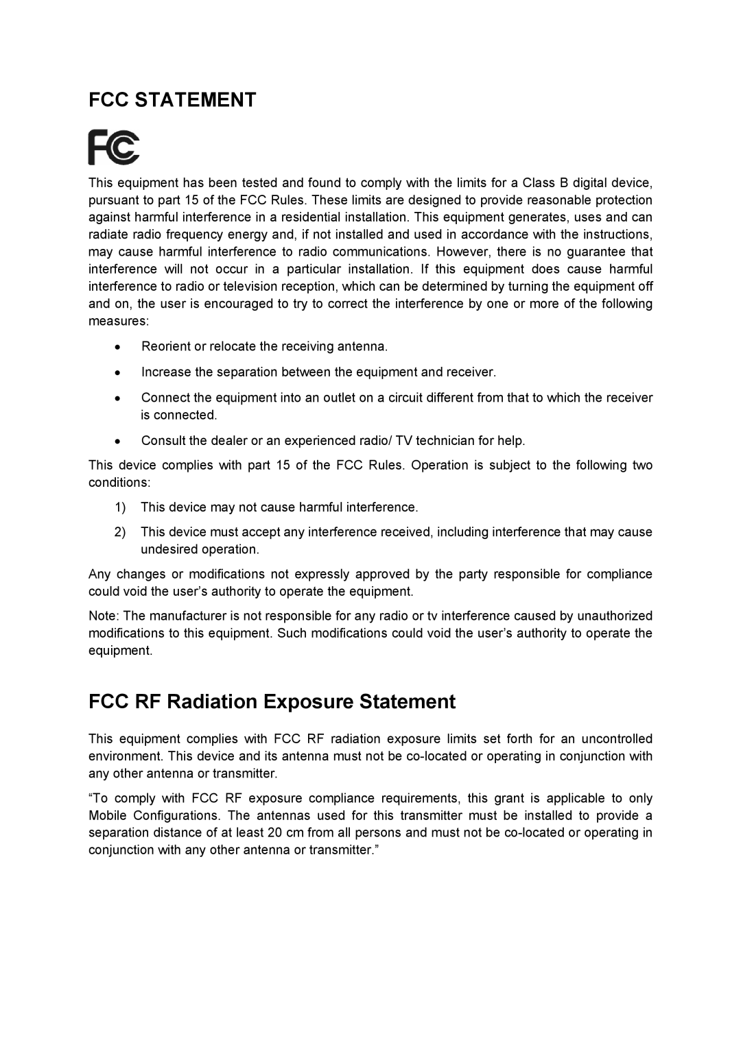 TP-Link TD-W8960N manual FCC Statement 