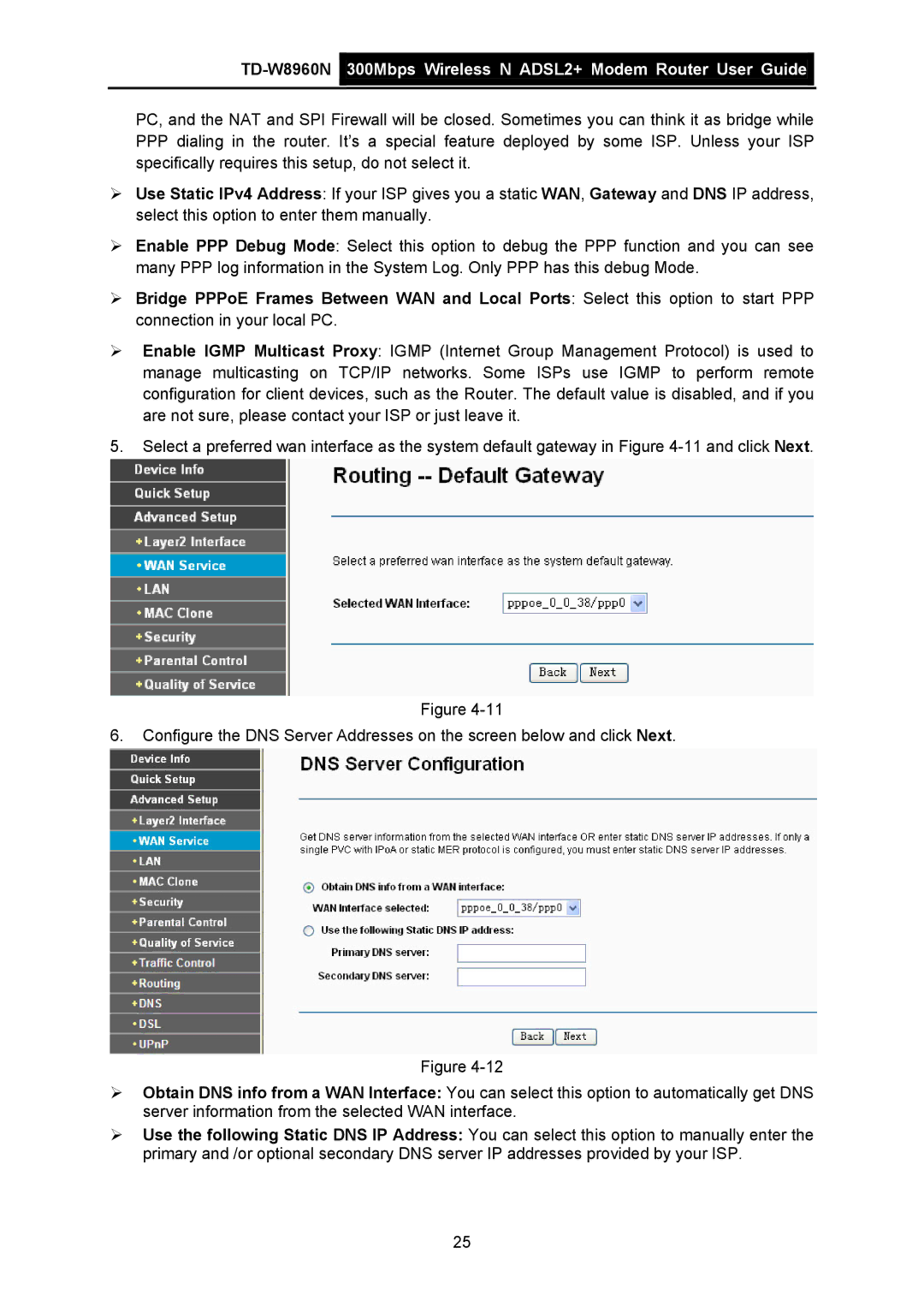 TP-Link manual TD-W8960N 300Mbps Wireless N ADSL2+ Modem Router User Guide 