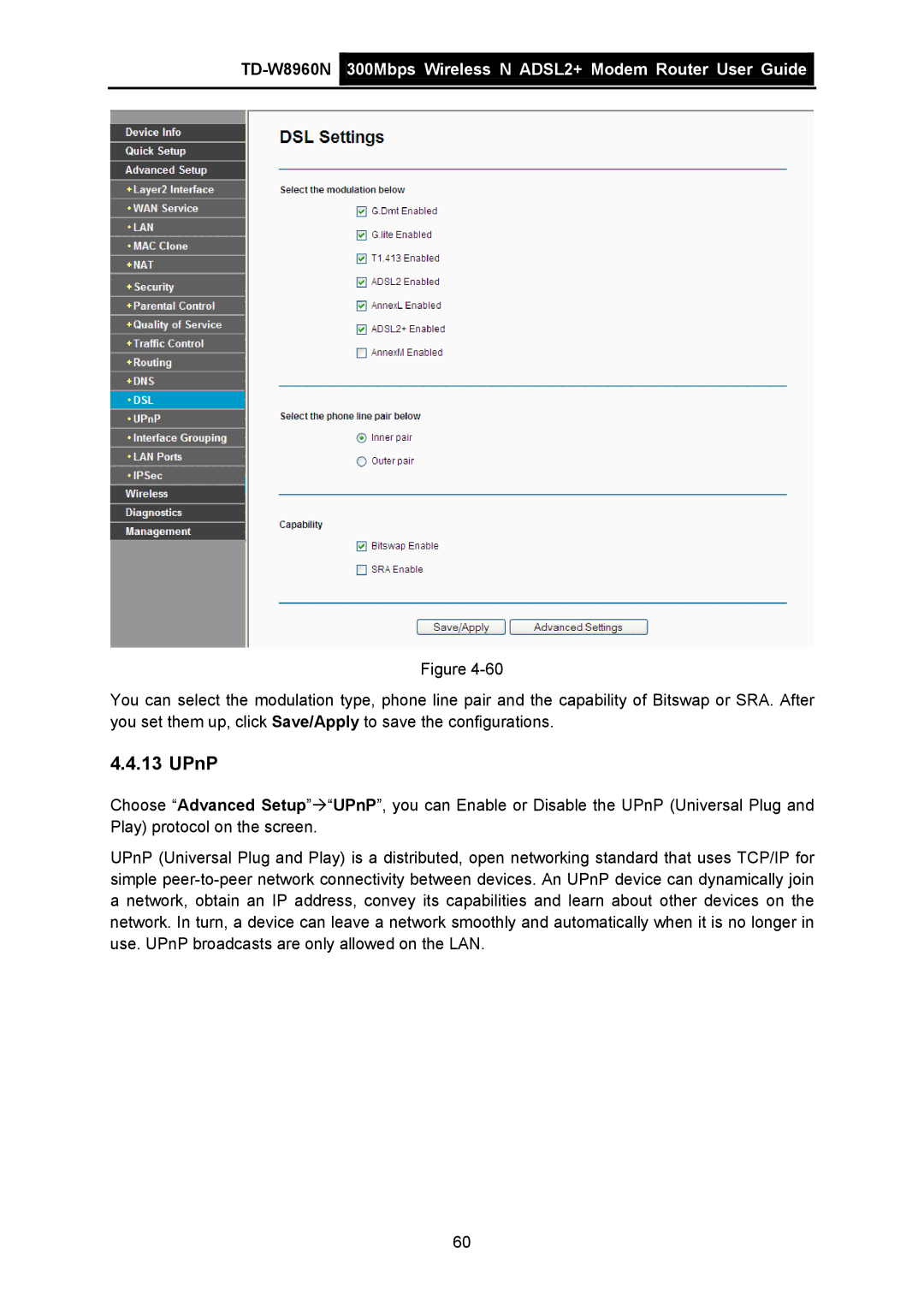 TP-Link TD-W8960N manual UPnP 