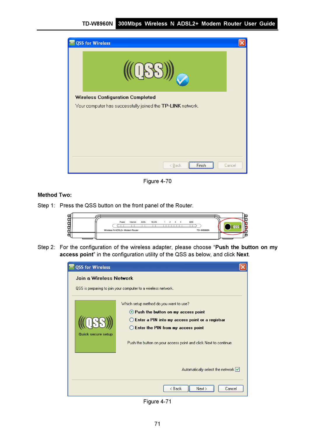 TP-Link TD-W8960N manual Method Two 