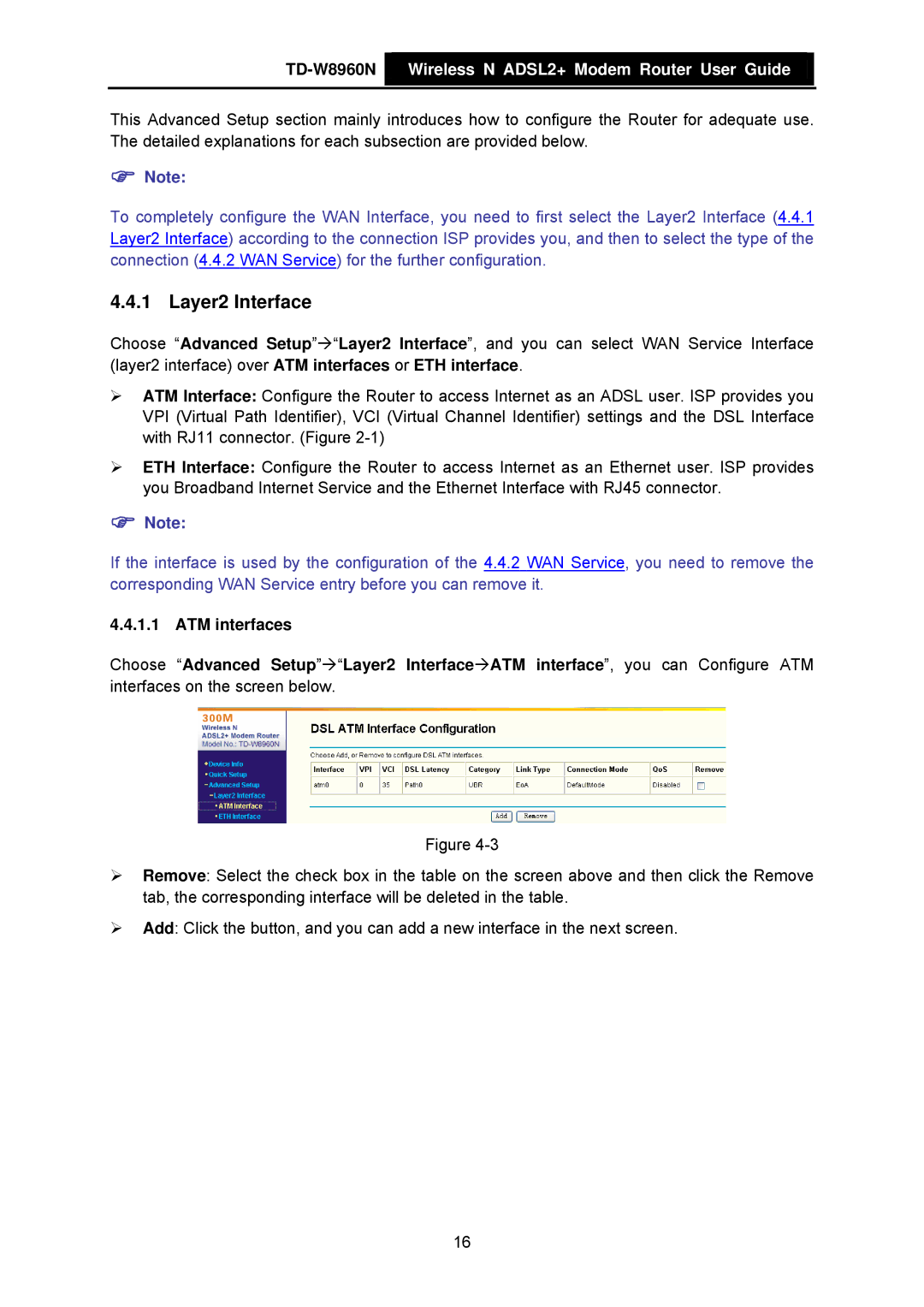 TP-Link TD-W8960N manual Layer2 Interface 