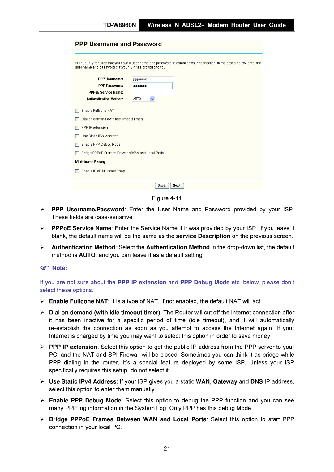 TP-Link manual TD-W8960N Wireless N ADSL2+ Modem Router User Guide 