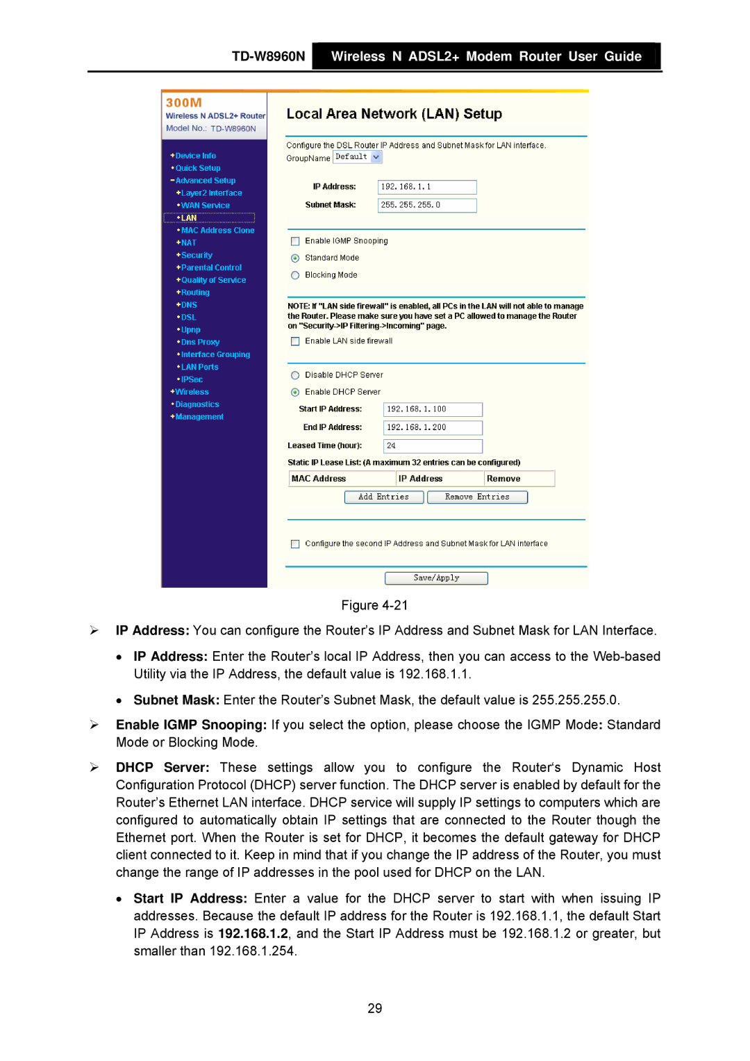 TP-Link manual TD-W8960N Wireless N ADSL2+ Modem Router User Guide 