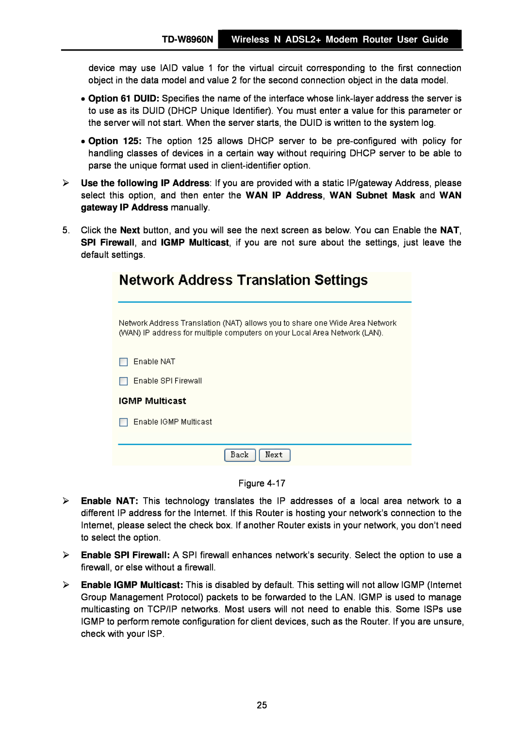 TP-Link manual TD-W8960N Wireless N ADSL2+ Modem Router User Guide 