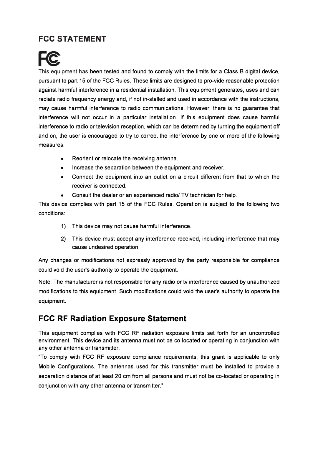 TP-Link td-w8961nd manual FCC RF Radiation Exposure Statement, Fcc Statement 