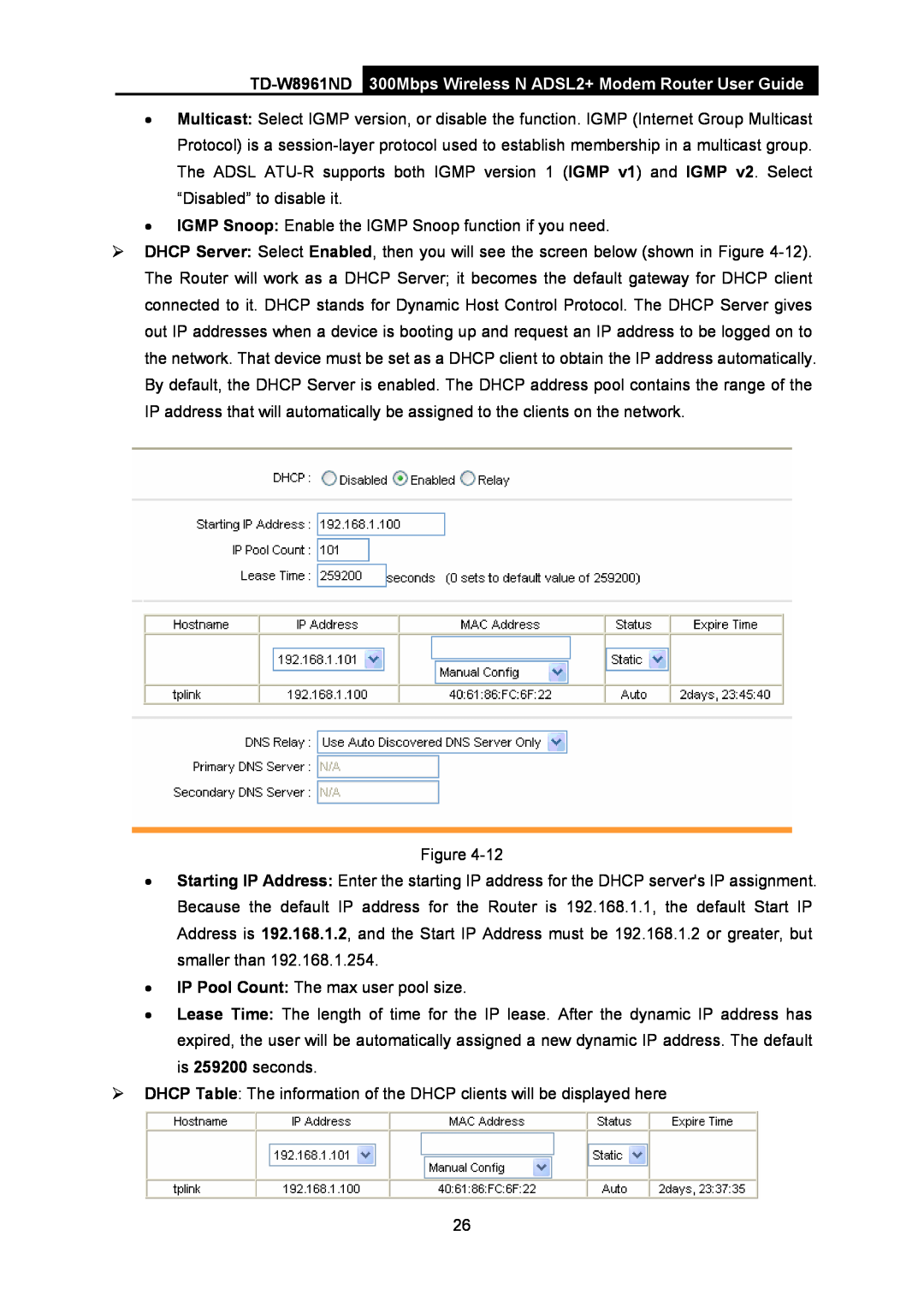 TP-Link td-w8961nd manual TD-W8961ND 300Mbps Wireless N ADSL2+ Modem Router User Guide 