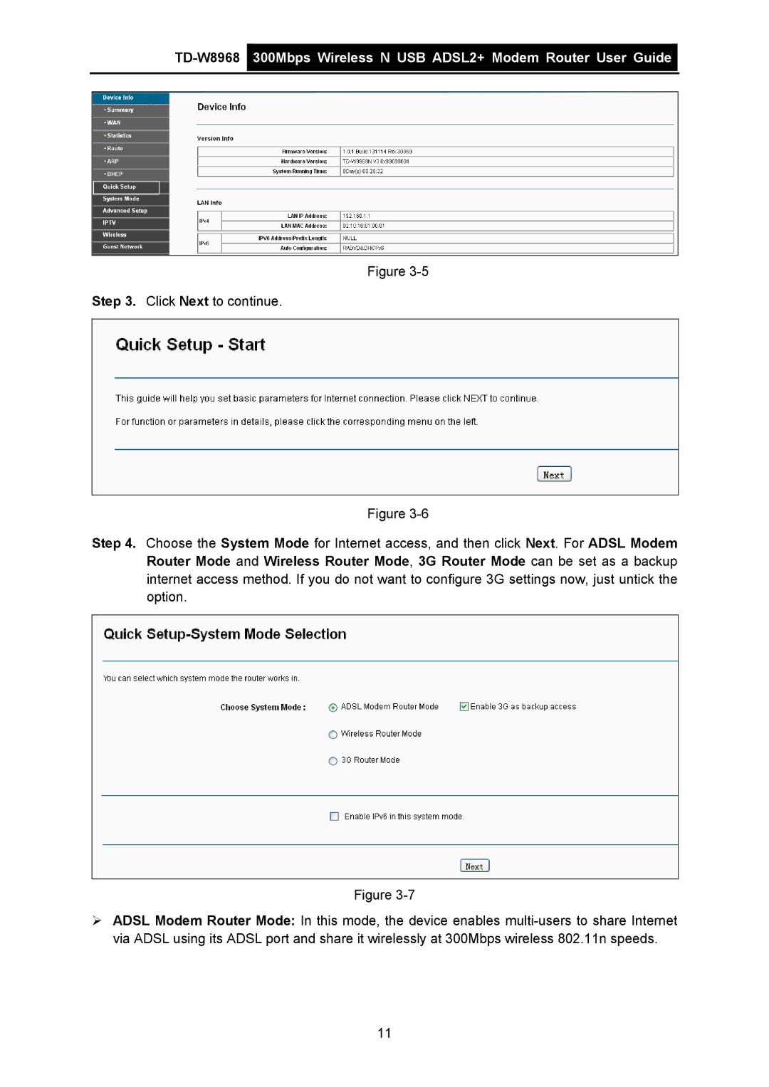 TP-Link TD-W8968 manual 