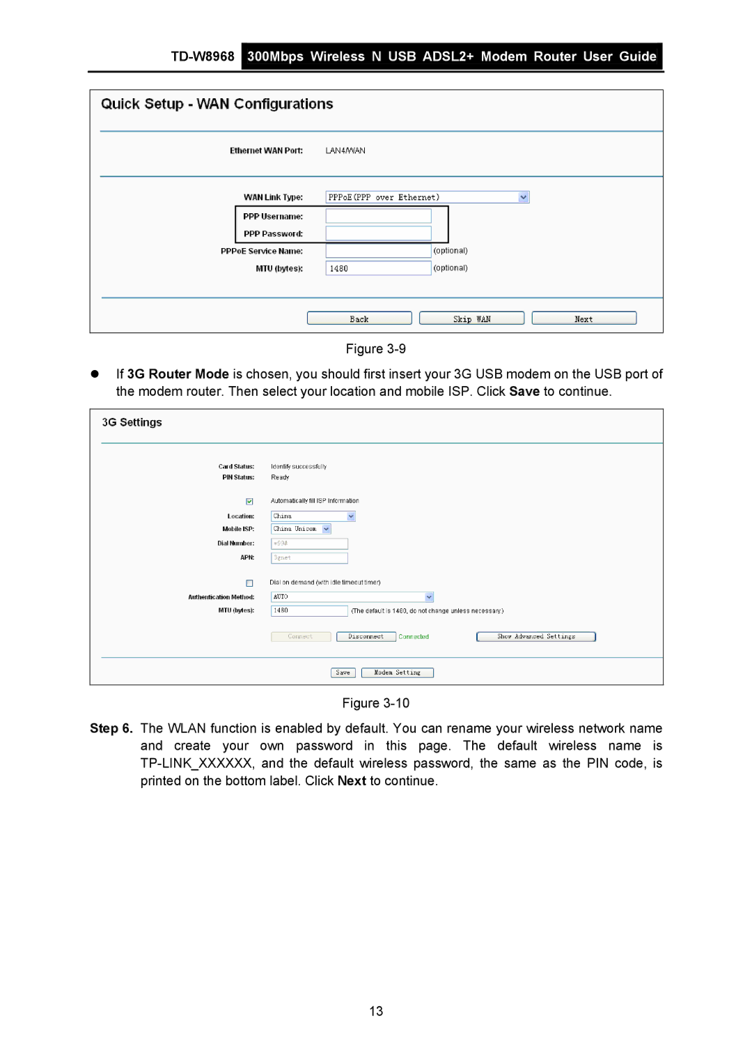 TP-Link TD-W8968 manual 