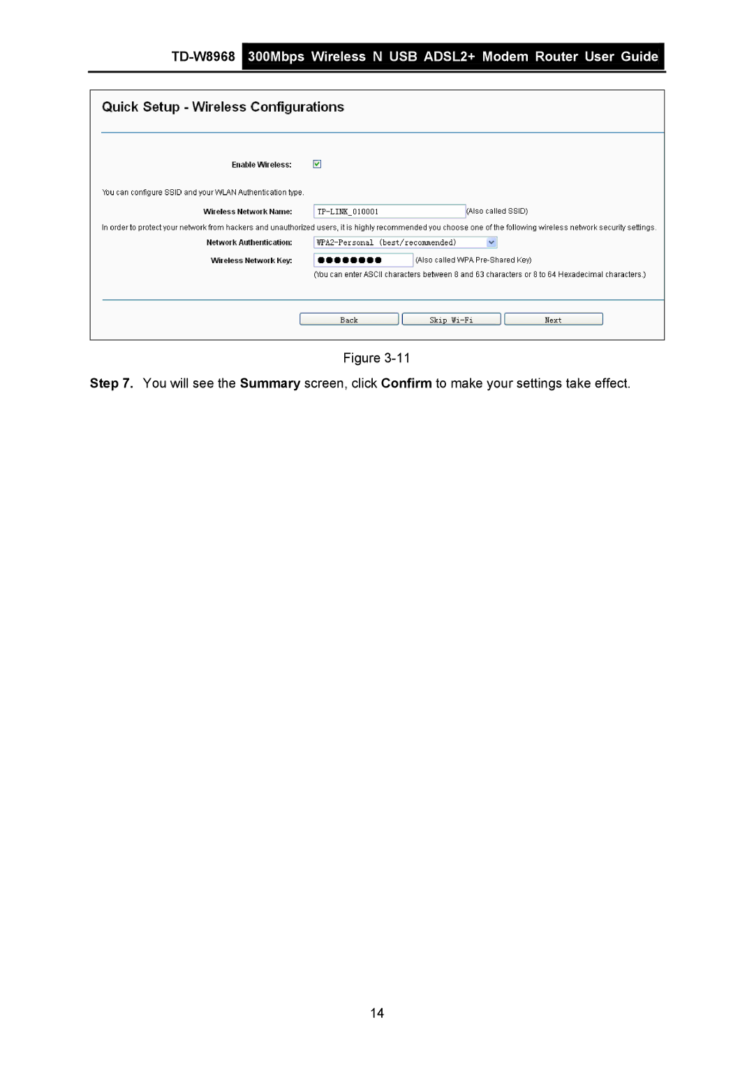 TP-Link TD-W8968 manual 