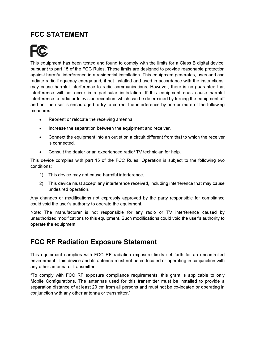 TP-Link TD-W8968 manual FCC Statement 