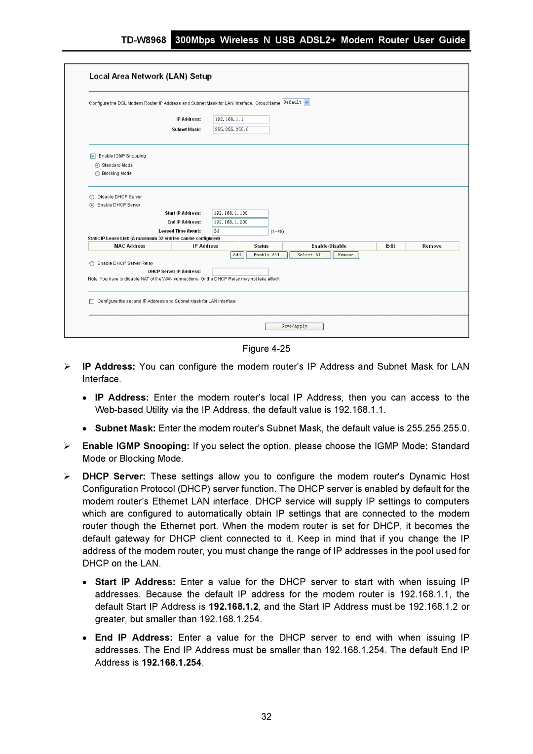 TP-Link TD-W8968 manual 