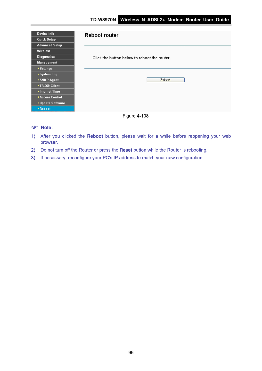 TP-Link manual TD-W8970N Wireless N ADSL2+ Modem Router User Guide 