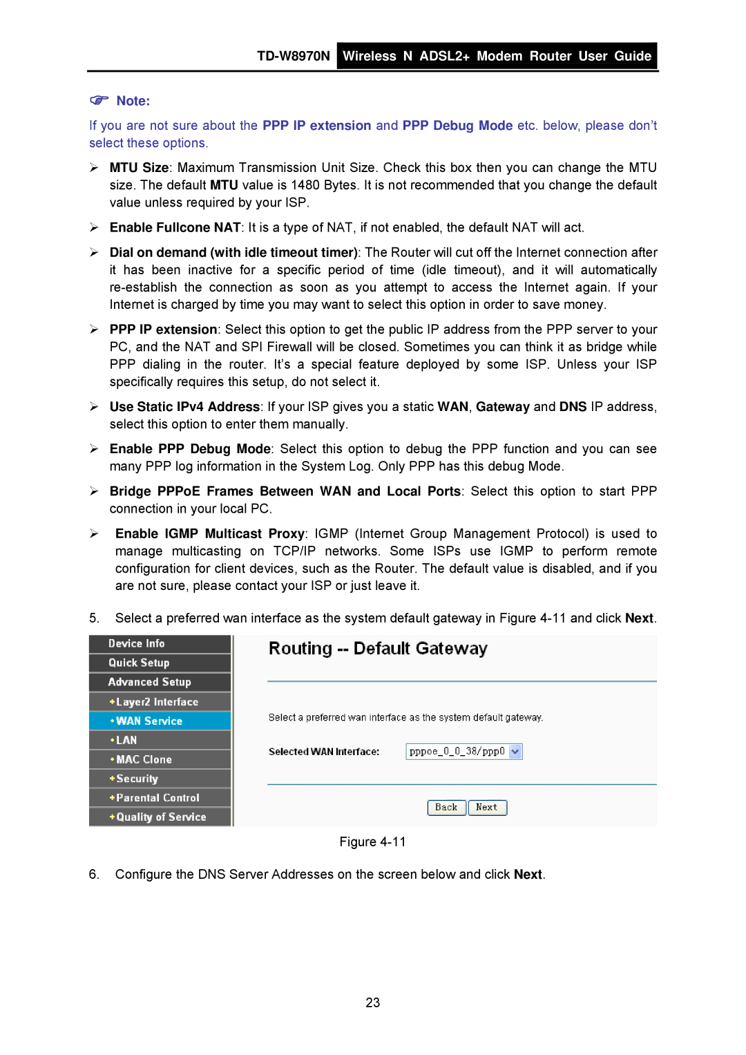 TP-Link manual TD-W8970N Wireless N ADSL2+ Modem Router User Guide 