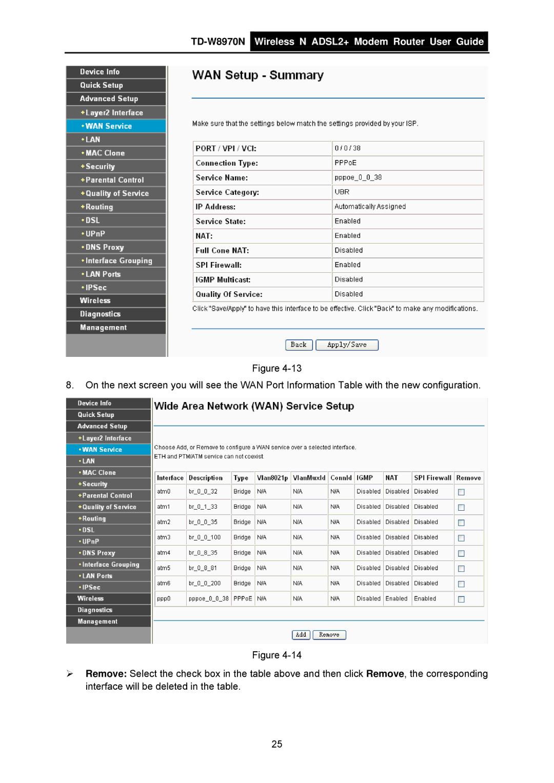 TP-Link manual TD-W8970N Wireless N ADSL2+ Modem Router User Guide 