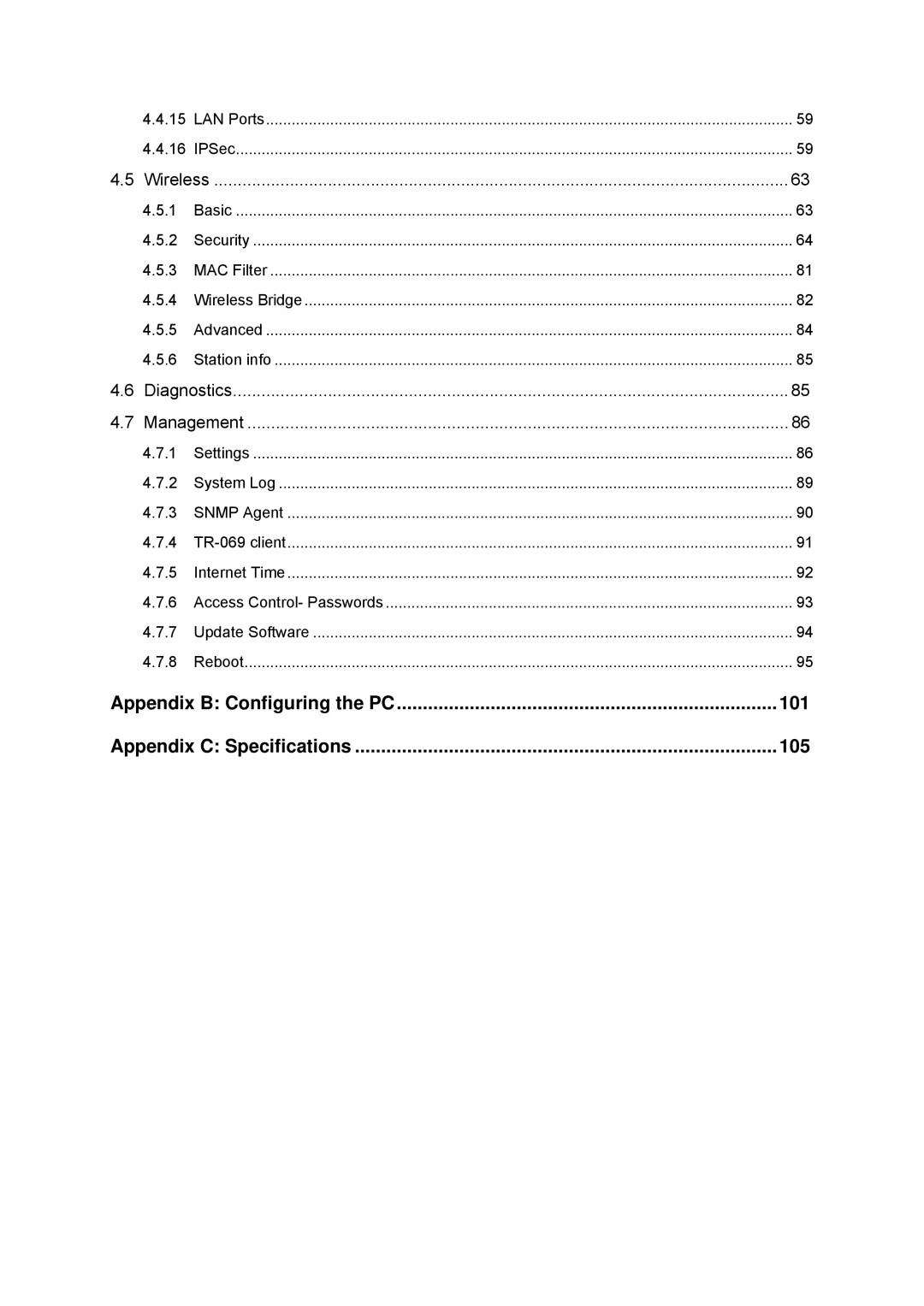 TP-Link TD-W8970N manual Diagnostics Management 