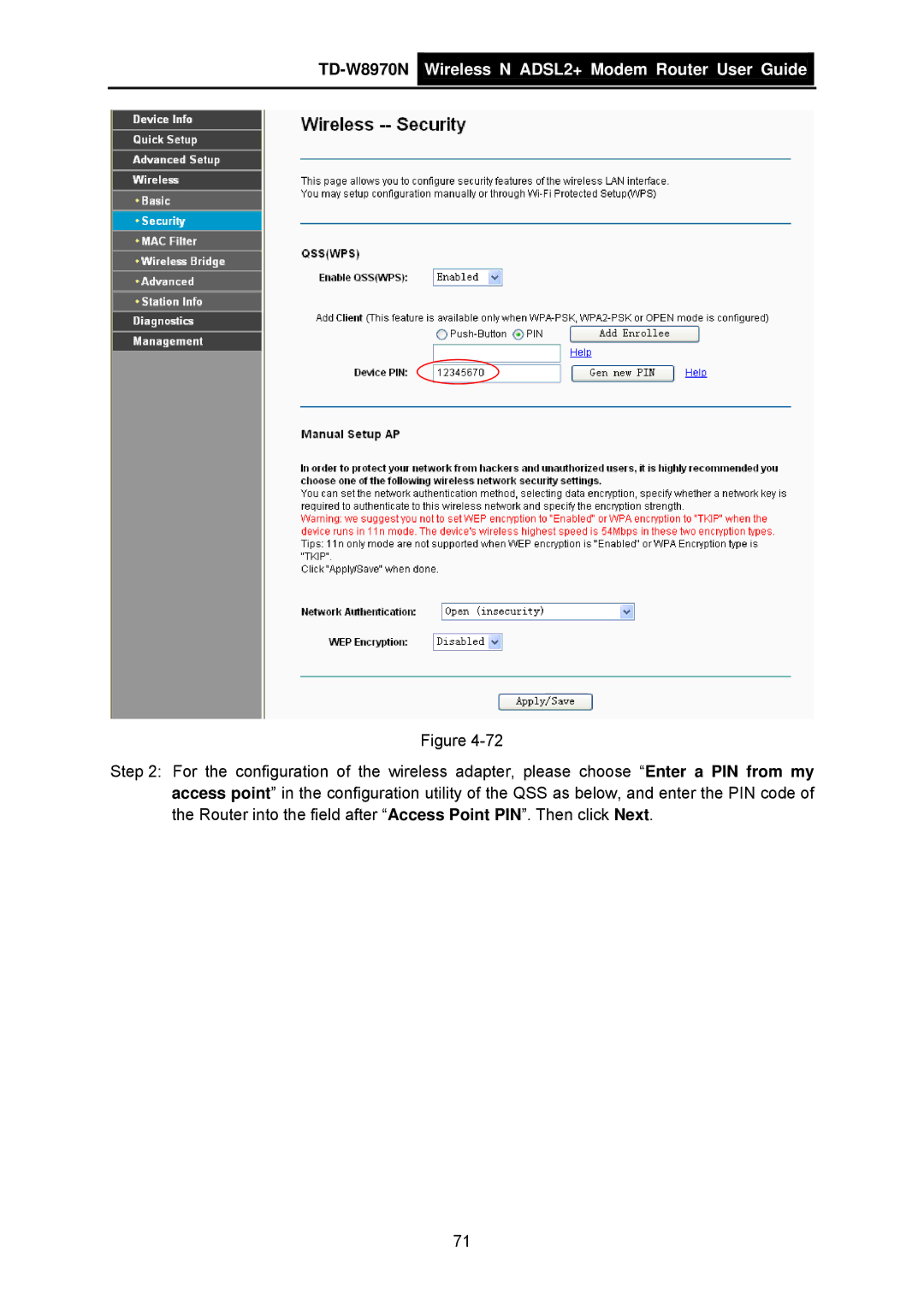 TP-Link manual TD-W8970N Wireless N ADSL2+ Modem Router User Guide 