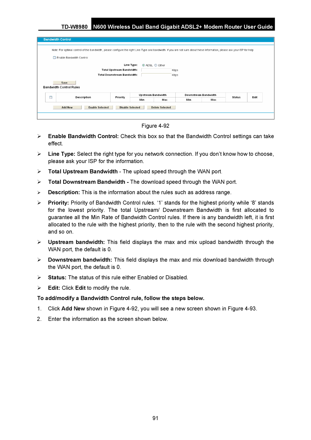 TP-Link TD-W8980 manual 