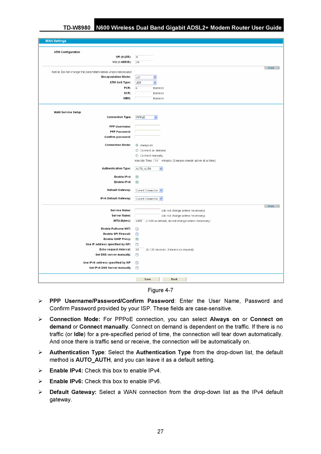 TP-Link TD-W8980 manual 