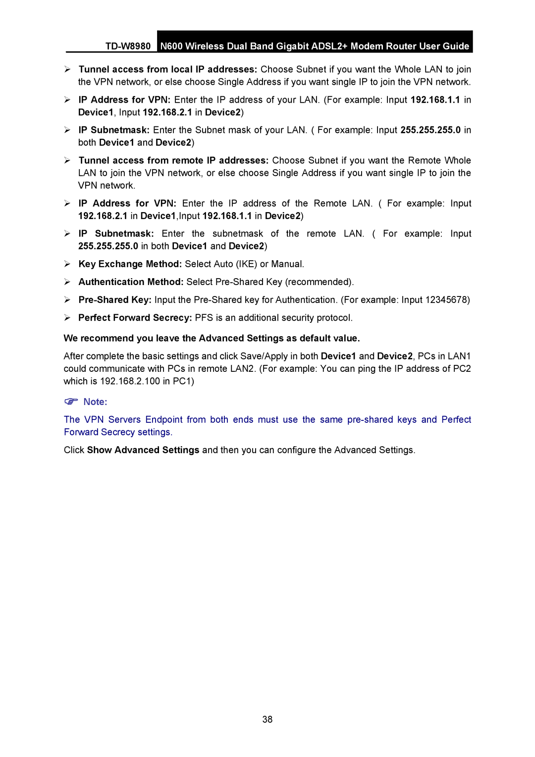 TP-Link TD-W8980 manual 