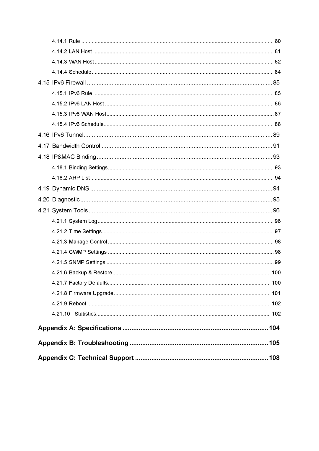 TP-Link TD-W8980 manual IPv6 Firewall 