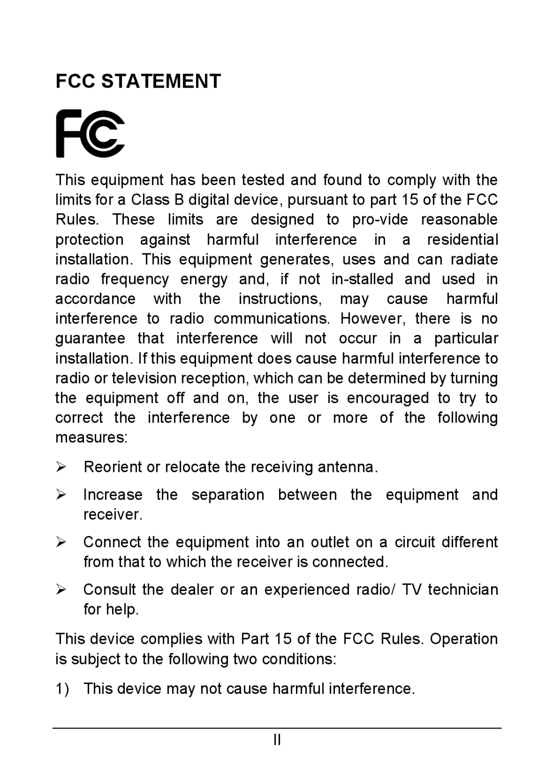 TP-Link TF-3200 manual FCC Statement 