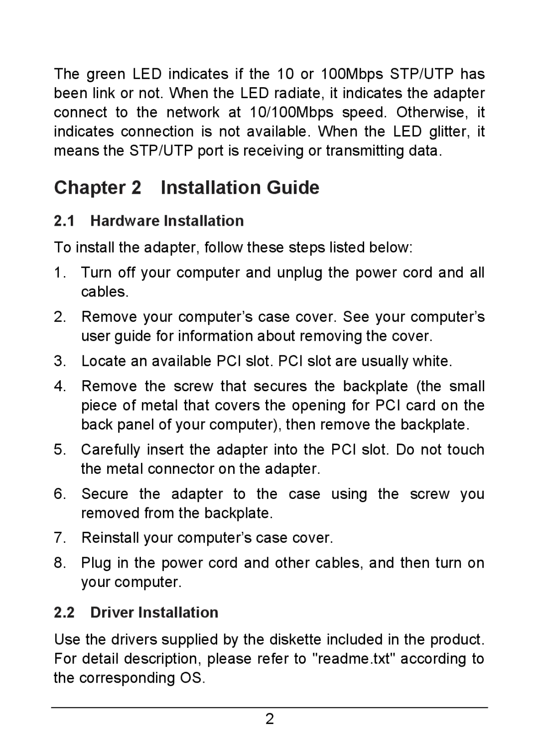 TP-Link TF-3200 manual Installation Guide, Hardware Installation, Driver Installation 