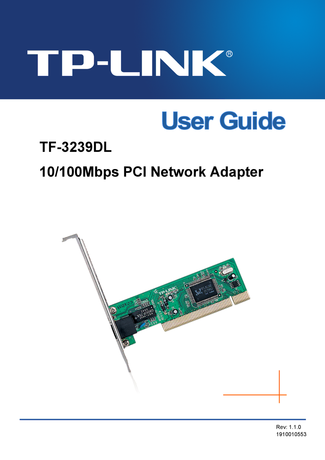 TP-Link manual TF-3239DL 10/100Mbps PCI Network Adapter 