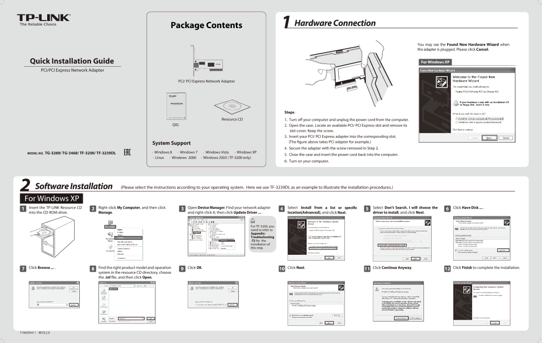 TP-Link TG-3269/ TG-3468/ TF-3200/ TF-3239DL appendix Hardware Connection 