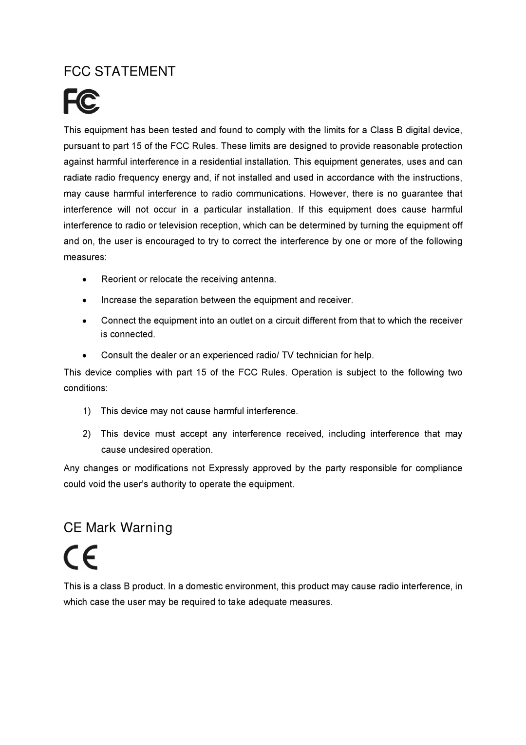 TP-Link TG-3269 manual FCC Statement 