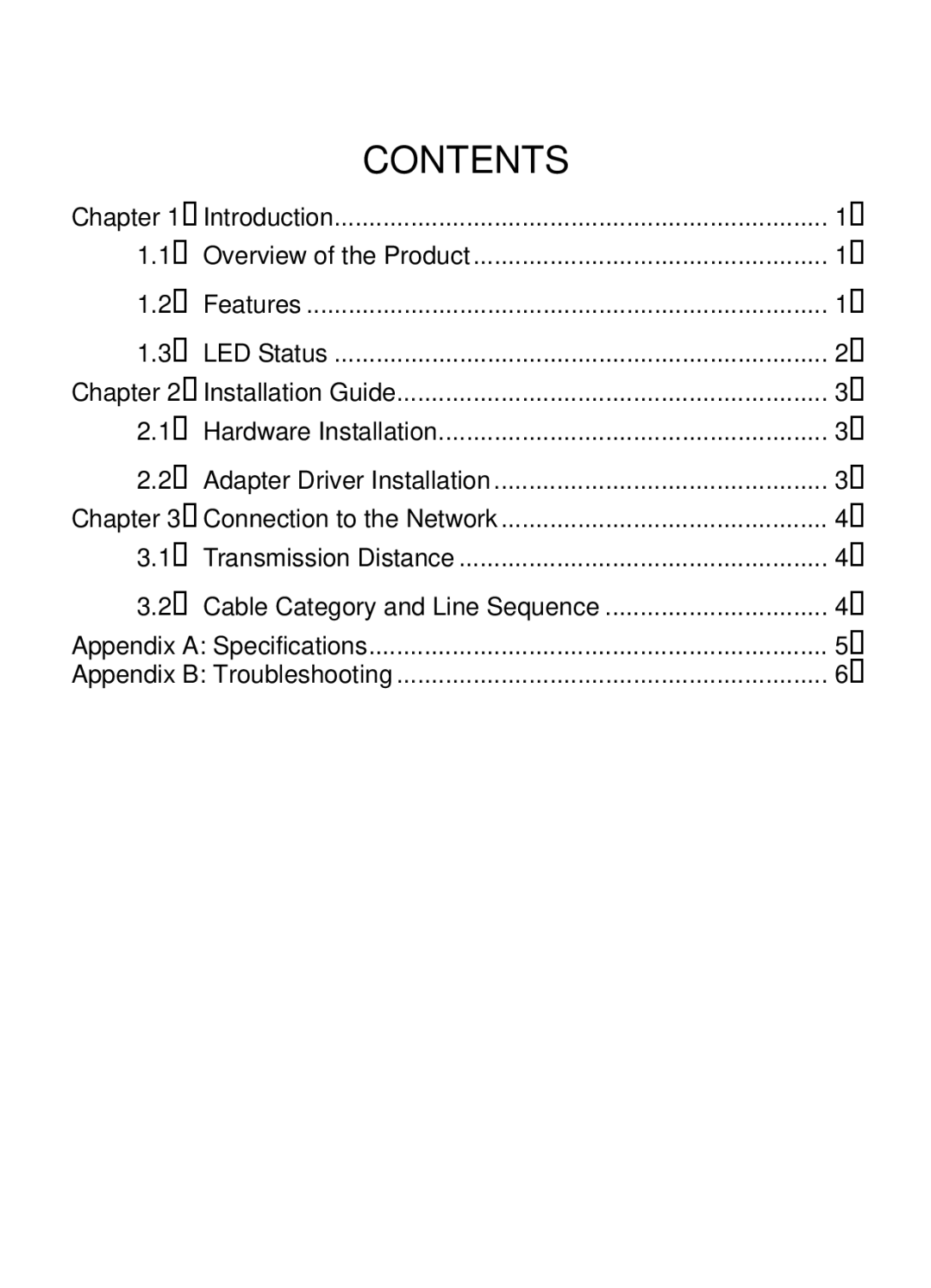 TP-Link TG-3468 manual Contents 