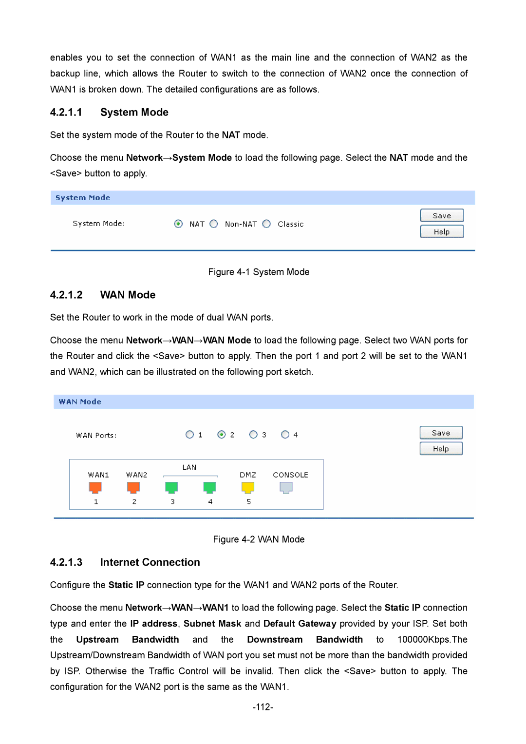 TP-Link TL-ER5120 manual System Mode, Internet Connection 