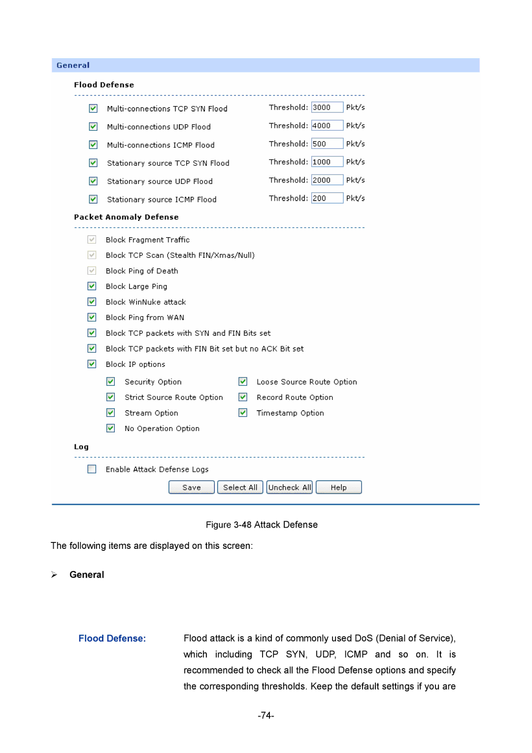 TP-Link TL-ER5120 manual ¾ General 